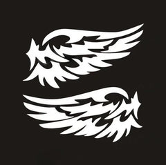 Angel Wings 3D Reflective Car Decal | 2-Piece Waterproof Vinyl Sticker for Cars & Motorcycles