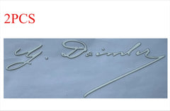 15cm Carl Benz & Daimler Vintage Metal Auto Emblem Decal for Mercedes-Benz | 2-Piece Set
