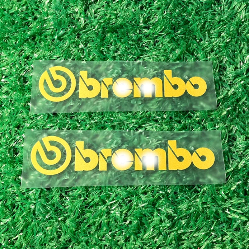 2-Pack Waterproof Brembo Logo Letter Decals – Universal Motorcycle & Car Brake Caliper Stickers