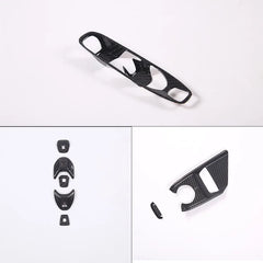 Real Carbon Fiber Cover For Chevrolet Corvette C8 2020 2021 2022 2023 Car Console Gear Shift Button Sticker Accessories