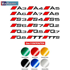 Audi Brake Caliper Decal Set – High-Temp Reflective Vinyl | A3 A4 A5 A6 A7 A8 Q2 Q3 Q5 Q7 Q8 TT TTS S-Line (6 Pcs)