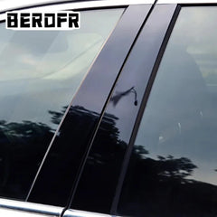 Fit For Toyota RAV4 2019 2020 2021 2022 2023 Glossy Piano Black Pillar Posts Window Decor Door Side Mouliding Trim Cover