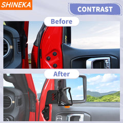 SHINEKA Iron Car Front Door Side Water Cup Bracket Drinks Holders For Jeep Wrangler JL Gladiator JT 2018 Up Interior Accessories
