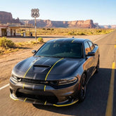 Twin Two-Tone Rally Stripe Body Decal for Dodge Charger (2005+) | Full-Body KK Vinyl Kit