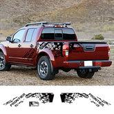 Pro-4X Splash Grunge Body Side Decal for Nissan Frontier NP300 | 3-Piece Matte Vinyl Kit
