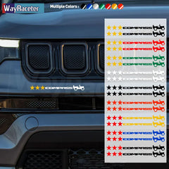 Jeep Compass Willy Edition Star Decal Kit – Reflective Vinyl | Hood, Trunk & Door Pillar (2 Pcs)