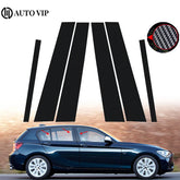 Black Pillar Post Door Trim Sticker for BMW 1-Series E81/E82/E87/E88 (2004–2013) | 6-Piece Cover