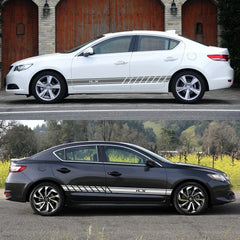 Long Door Side Skirt Stripe Decal for Acura RDX / MDX / TLX / ILX | Sport Vinyl 2-Piece Kit