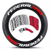 FEDERAL 595 3D Tire Letter Sticker | Wheel Lettering Decoration