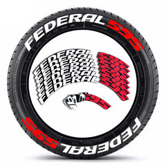 FEDERAL 595 3D Tire Letter Sticker | Wheel Lettering Decoration