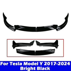 Front Bumper Front Lip Front Shovel kit Compatible for Tesla Model 3 2017-2023 & Model Y 2017-2024,Body Spoiler Splitter kit