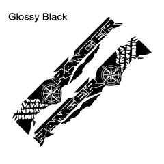 Tire Print & Compass Adventure Tail Decal for Ford Ranger Raptor Pickup | Off-Road Vinyl Graphics