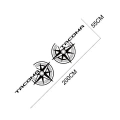 Compass Trunk Bed Side Decal for Toyota Tacoma TRD | 2-Piece Vinyl Film Graphics