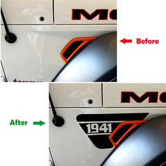 Jeep Wrangler JL & Gladiator JT Side Fender Vent “1941” Decal – Precut Black PVC Sticker (2018–2024)