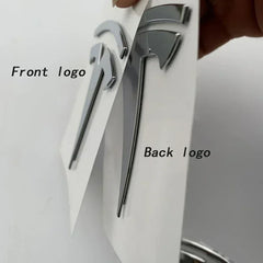 For Tesla Model 3 Mode Y Zinc Alloy Car Front Hood Logo Sticker Styling Auto Body Rear Trunk Emblem with Radian Accessories