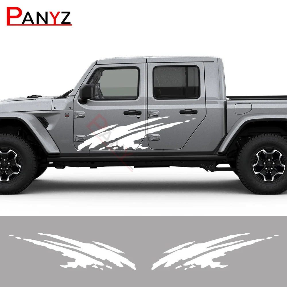 Splash Style Side Door Decals – For Jeep Gladiator JT Pickup Truck Vinyl Graphics Kit