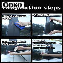 6Pcs Car Pillar Posts Door Window Trim Cover for Mercedes ML-Class W164 2006 2007 2008 2009 2010 2011 BC Column Sticker