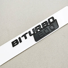 Gloss Black BITURBO 800 / 900 Side Fender Emblem Decal for Mercedes-Benz AMG | Badge Sticker