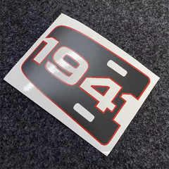 Matte Black Reflective 1941 4xe Hood Decal | Jeep Wrangler Vinyl Wrap