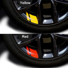 Reflective Wheel Hub Decal Set (6 Pcs) – Rim Cover Sticker | Dodge, Chrysler & Jeep | Red, Yellow, Black