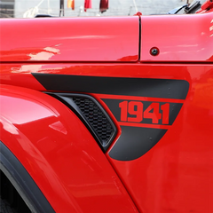 Jeep Wrangler JL & Gladiator JT Side Fender Vent “1941” Decal – Precut Black PVC Sticker (2018–2024)