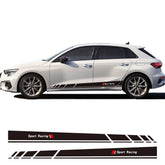 Sport Racing Door Side Edge Decal for Audi A3 / S3 / RS3 (8V, 8P, 8Y, 8L) | 2-Piece Vinyl Sticker