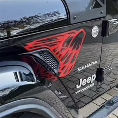 Eagle, Mountain Topo & Honeycomb Fender Vent Decal for Jeep Wrangler JL / Gladiator JT (2018–2023) | Vinyl Graphics