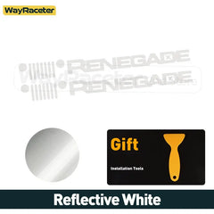 Jeep Renegade Hood & Fender Reflective Decal Kit – Grill Graphic Vinyl | Trailhawk, Sport (2 Pcs)