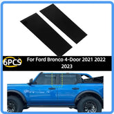 Gloss Black Pillar Post Door Trim Cover for Ford Bronco 4-Door (2021–2023) | Vinyl Sticker Pair