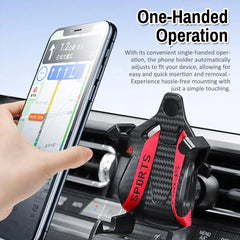 Carbon Fiber Racing Seat Car Phone Mount – Air Vent GPS Holder
