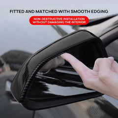 Car Rearview Mirror Case Cover For Tesla Model 3 Model3 2016-2023 2024 Highland Real Carbon Fiber Auto Exterior Mirrors Cap