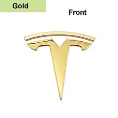 For Tesla Model 3 Mode Y Zinc Alloy Car Front Hood Logo Sticker Styling Auto Body Rear Trunk Emblem with Radian Accessories