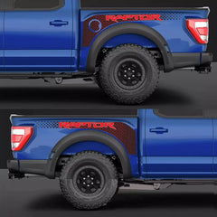 Tracery Splash Hood, Bedside & Letter Stripe Decal for Ford F-150 Raptor (2021–2023) | Vinyl Graphics Kit
