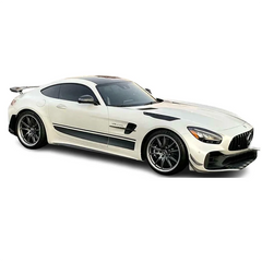 AMG Racing Hood Stripe & Waistline Decal for Mercedes-Benz AMG GTR / GTS / C63 | Green Vinyl Graphics
