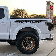 Pickup Trunk side Decals Raptor stickers Fit Ford F150 F250 F350 F450 F550 F650 F750 Raptor Car Tuning Decoration(1Pair)