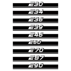 Hood Bonnet Number / Letter Vinyl Decal for BMW (E28–E93) | Accessories Film Sticker