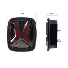 Rear LED Tail Lights for Jeep Wrangler CJ/TJ/YJ (1998–2006) | Universal X-Shape CE/DOT/EMARK