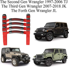 Roll Bar Grab Handles Grip for Jeep Wrangler YJ/TJ/JK/JL (1995–2021) | 4-Piece Set