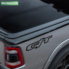 2 Pcs GT Rear Trunk Side Body Graphics Vinyl Decal Sticker For Dodge RAM 1500 2021 2022 2023 2024 Laramie Crew Cab Accessories