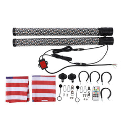 2pcs Spiral RGB LED Whip Light 10 Speed Settings 300 Patterns Sound Activated Chasing Whip Lights for RZR UTV ATV Off Road