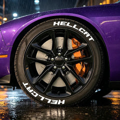 HELLCAT 3D Tire Letter Stickers for 4 Tires | 8pc Waterproof PVC
