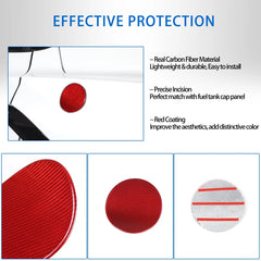 Red Carbon Fiber Fuel Cap Reflector Trim for Chevrolet Corvette C8 (2020–2026) | Acrylic Exterior