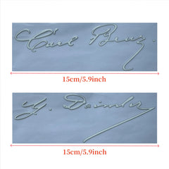 15cm Carl Benz & Daimler Vintage Metal Auto Emblem Decal for Mercedes-Benz | 2-Piece Set