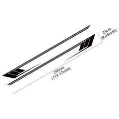 Jeep Cherokee XJ Retro Hockey Stick Racing Side Stripe Decal – Body Door & Side Skirt Vinyl (2 Pcs) | 8 Finishes