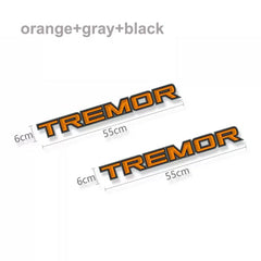 Off-Road Mountain Scratch Bedside Decal for Ford F-150 Tremor / Ranger / F-250 / F-350 | Orange Vinyl Pair