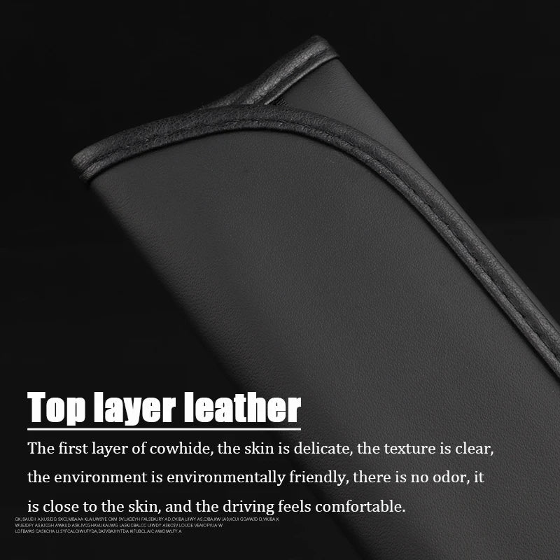 Premium Leather Seat Belt Cover – Shoulder Protector with Dodge Durango Logo