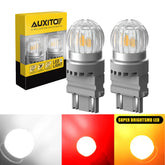 AUXITO T25 3157 P27/7W Canbus LED | 2pc White/Red/Amber Brake DRL