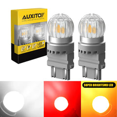 AUXITO T25 3157 P27/7W Canbus LED | 2pc White/Red/Amber Brake DRL