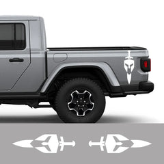 Shield & Sword Bed Side Decal for Jeep Gladiator JT | Vinyl Trunk Graphic Sticker