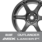 Wheel Rim Vinyl Decal for Mitsubishi Lancer / Outlander / Ralliart / ASX | DIY Rim Sticker Film